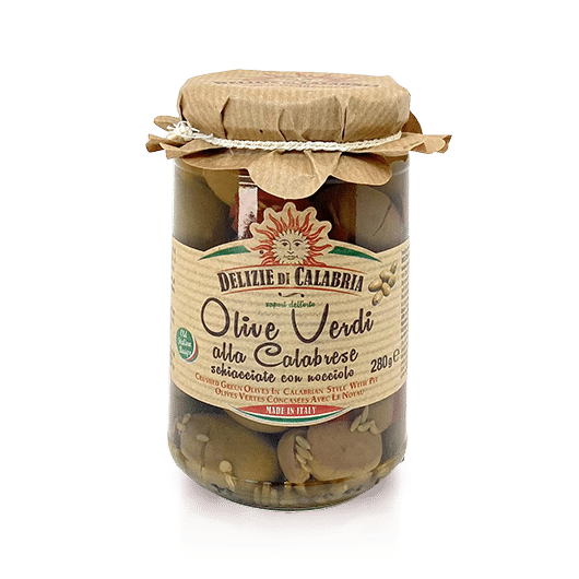 Zelene olive po tradicionalni kalabrijski recepturi v olju 
