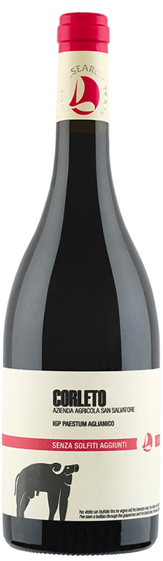 CORLETO Aglianico BIO Paestum IGP rdeče vino BREZ SULFITOV