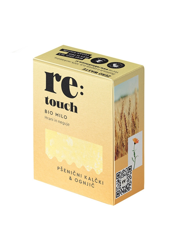Naravno BIO trdo milo pšenični kalčki in ognjič
