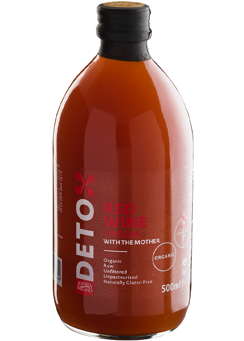 Naravni nefitlriran in nepasteriziran BIO RDEČI VINSKI kis I Prelivi in dresingi OKUSI ITALIJE