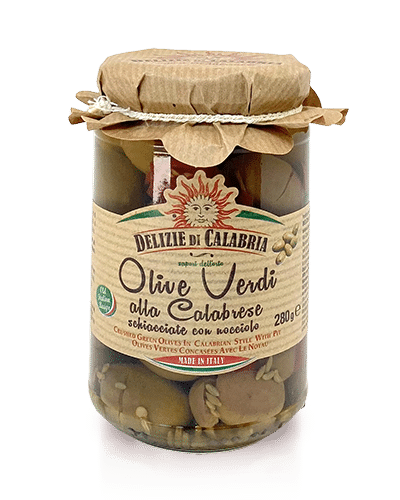 Zelene olive po tradicionalni kalabrijski recepturi v olju 