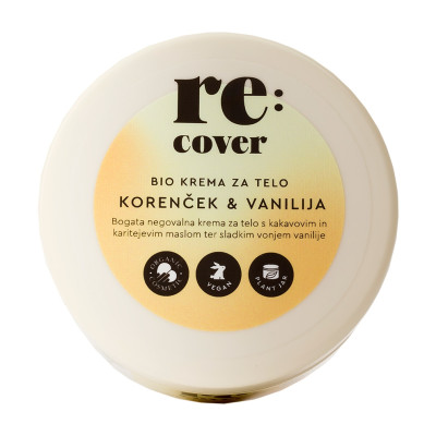 BIO KREMA ZA TELO korenček in vanilija 180ml