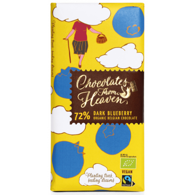 BIO ČOKOLADA temna 72% borovnica 100g